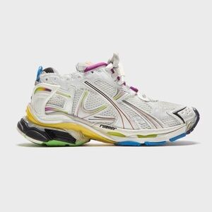 NEW Balenciaga Runner Sneaker sz 39, men’s US 6 White Multicolor Athletic Shoes